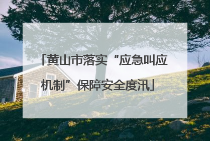 黄山市落实“应急叫应机制”保障安全度汛